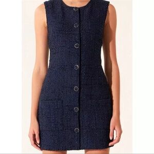 Endless Rose Venita Tweed Mini Dress Navy Small